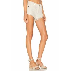 We the Free Size‎ 29 Ivory Cut off Raw Hem Lightweight Denim Shorts Button Fly